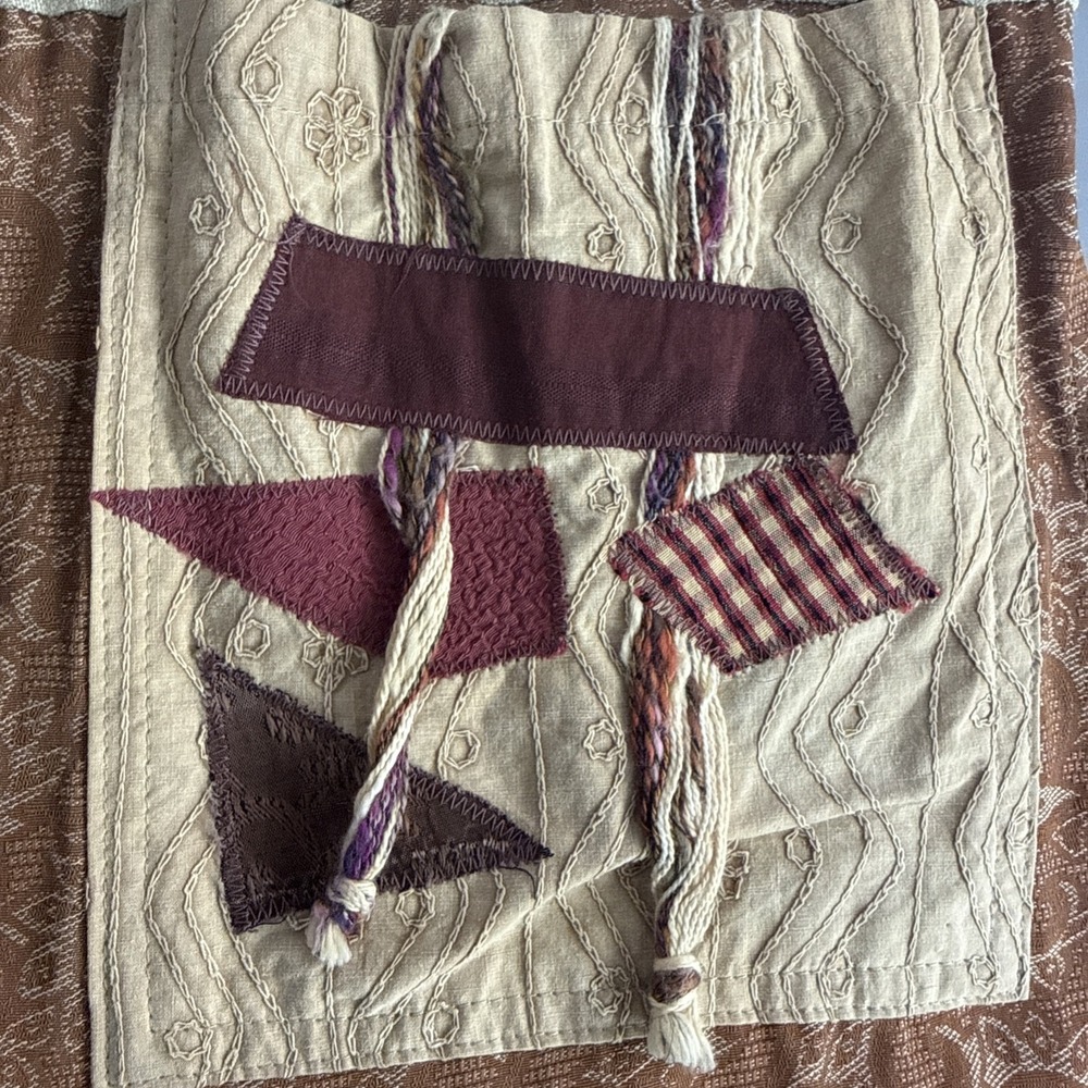 VTG Donna Jessica Artsy Boho Patchwork 3/4 Sleeve Blazer & Top Sz 3/ XL-1X - Picture 8 of 9